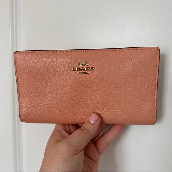 Like NEW! Coach Pink Tammie Shoulder Bag w/ Floral Whipstitch + Matching Wallet - Picture 7 of 16